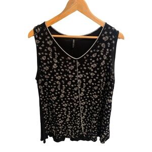 💛 E DISTA Los Angeles Sleeveless Floral Top XL